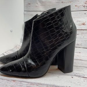 Pour la Victoire LIM ankle boots black croco size 7m